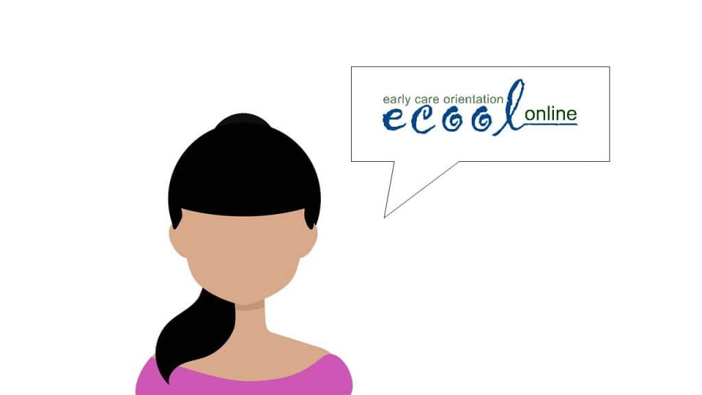 A single person has a speech bubble containing the ECOOL logo