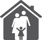 Icon of a family in a house