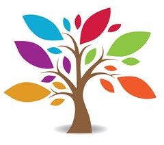 KYSF logo of a tree with colorful leaves.